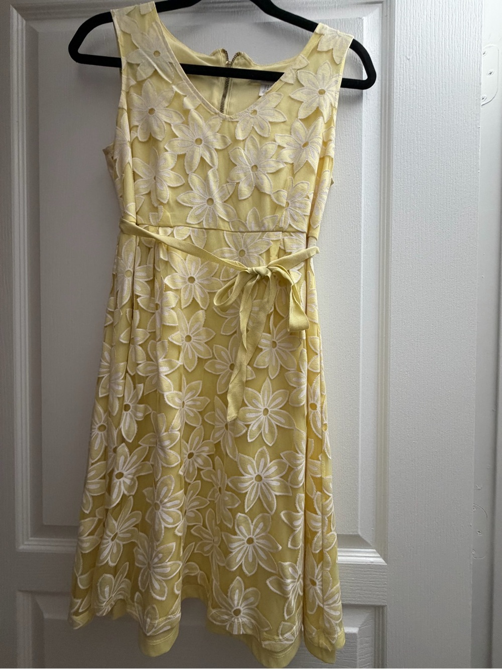 Motherhood Maternity Pale Yellow Lace-Accent Sundress